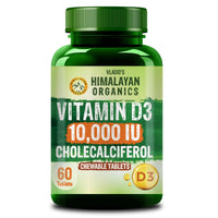Vlado's Himalayan Organics Vitamin D3 10000 IU Chewable Tablets Orange 60 Tablets