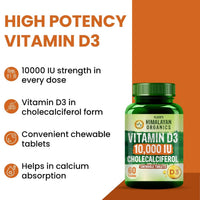 Vlado's Himalayan Organics Vitamin D3 10000 IU Chewable Tablets Orange 60 Tablets