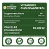 Vlado's Himalayan Organics Vitamin D3 60000 IU Tablets Cholecalciferol 40 Tablets