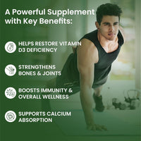 Vlado's Himalayan Organics Vitamin D3 60000 IU Tablets Cholecalciferol 40 Tablets