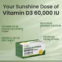 Vlado's Himalayan Organics Vitamin D3 60000 IU Tablets Cholecalciferol 40 Tablets