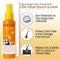 Hair Pure Hair & Scalp Sunscreen Spray for Women & Men – UVA/UVB Protection for All Hair Types 100ml