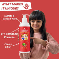 HealthBest Kids Top to Toe Body Wash Tear-Free Paraben & SLS-Free Watermelon 500ml