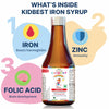HealthBest Haematinic Iron Syrup for Kids | Zinc | Folic Acid | 200 ML