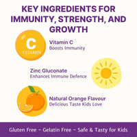 HealthBest Kids Vitamin C & Zinc Orange Gummies 30 Gummies