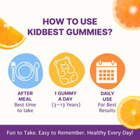 HealthBest Kids Vitamin C & Zinc Orange Gummies 30 Gummies