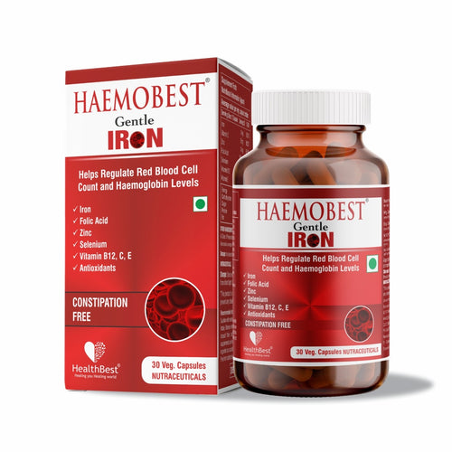 HealthBest Haemobest Iron Capsules For Men & Women - 30 Capsules