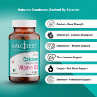 HealthBest KalciBest Calcium Tablets For Men & Women 30 Supplement
