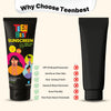 HealthBest Sunscreen SPF 50 PA++++ for Teens & Youth, Daily Use Lightweight Face Sunscreen with No White Cast, Non-Greasy Texture, Broad Spectrum UVA UVB & Blue Light Protection, Enriched with Aloe Vera, Vitamin C, Blueberry & Hyaluronic Acid