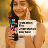 HealthBest Sunscreen SPF 50 PA++++ for Teens & Youth, Daily Use Lightweight Face Sunscreen with No White Cast, Non-Greasy Texture, Broad Spectrum UVA UVB & Blue Light Protection, Enriched with Aloe Vera, Vitamin C, Blueberry & Hyaluronic Acid