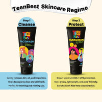 HealthBest Sunscreen SPF 50 PA++++ for Teens & Youth, Daily Use Lightweight Face Sunscreen with No White Cast, Non-Greasy Texture, Broad Spectrum UVA UVB & Blue Light Protection, Enriched with Aloe Vera, Vitamin C, Blueberry & Hyaluronic Acid