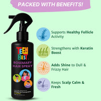 HealthBest Teen Rosemary Water Spray For Hair Fall Control Shine & Strong Roots 200ml