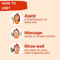 HealthBest Kids Face Wash With Organic Strawberry Non Toxic & Safe Tear-Free 100ml