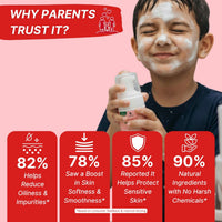 HealthBest Kids Foaming Face Wash Gentle Daily Cleanser Removes Sweat And Dirt 100ml