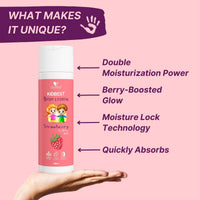 HealthBest Kids Strawberry Body Lotion for Summer Winter Care 200ml
