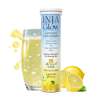INJA Wellness Glow Liposomal Glutathione Effective for Skin Glow - Lemon Flavour 15 Tablets