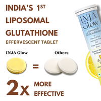 INJA Wellness Glow Liposomal Glutathione Effective for Skin Glow - Lemon Flavour 15 Tablets