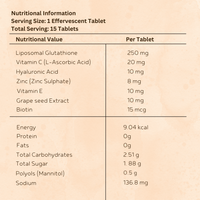 Inja Wellness Glow Liposomal Glutathione-4x Effective-Enhances Skin Glow | Reduces Dark Spots,Anti-Aging-Orange 15 Tablets