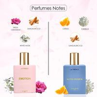 La French Alpha Women & Emotion Perfume Gift Set for Men & Women (2 x 50ml)