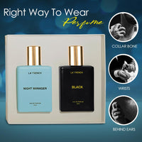 La French Black & Night Manager Men Perfume Gift set (2 x 50ml)
