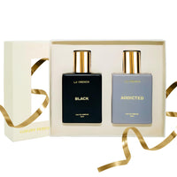La French Black & Addicted Men Perfume Gift Set for Men (2 x 50ml)