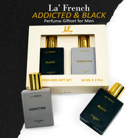 La French Black & Addicted Men Perfume Gift Set for Men (2 x 50ml)