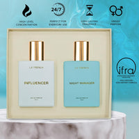 La French Influencer & Night Manager Perfume Gift Set for Men & Women (2 x 50ml)