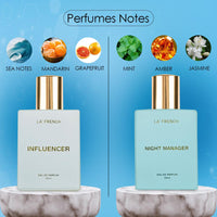 La French Influencer & Night Manager Perfume Gift Set for Men & Women (2 x 50ml)