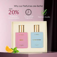 La French Brat & Alpha Women Perfume Gift Set for Men & Women (2 x 50ml)