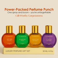 La French Unisex Perfume Gift Set - Tempest,Faith,Affair,Nectar (4x30ml)