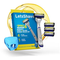 LetsShave Pro 6 Advance Face & Body Shaving Razor Value Set 214 gm