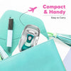 LetsShave Evior Flyyy Compact Razor for Women â€“ 1 Handle + 2 Blades with Travel Case | Full Body Hair Removal Razor with Dual Moisture Bars & Ergonomic Grip â€“ 140g