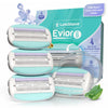 LetsShave Evior 6 Razor Blade Refills for Women (Pack of 4) | Mid-Flex Blades & Dual Moisture Bar infused with Aloe vera & Avacado | Bikini Area & Full Body Hair Removal Razor
