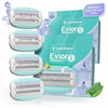 LetsShave Evior 6 Razor Blade Refills for Women (Pack of 4) | Mid-Flex Blades & Dual Moisture Bar infused with Aloe vera & Avacado | Bikini Area & Full Body Hair Removal Razor