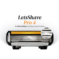 LetsShave Pro 4 Shaving Blade for Men (Pack of 4)