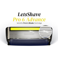 LetsShave Pro 6 Advance Shaving Razor Blade for Men (Pack of 4)