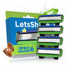 LetsShave Pro 6 Sensitive Shaving Blade for Men (Pack of 4)