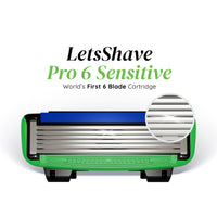 LetsShave Pro 6 Sensitive Shaving Blade for Men (Pack of 4)