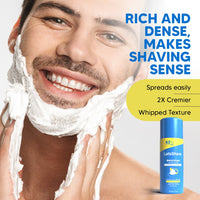 LetsShave Sensitive Shave Foam For Men, Alcohol Free, 425 g, Shave Sensitive Foam Menthol for Men, Coconut Oil Enriched, No Alcohol and No Artifical Colour