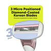 LetsShave Body and Pubic Hair Razor Ultra Sharp 3 Blade Razor Set 100 ml