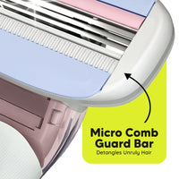 LetsShave Body and Pubic Hair Razor Ultra Sharp 3 Blade Razor Set 100 ml