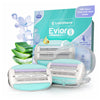 LetsShave Evior 6 Razor Blade Refills for Women (Pack of 2) | Mid-Flex Blades & Dual Moisture Bar infused with Aloe vera & Avacado | Bikini Area & Full Body Hair Removal Razor