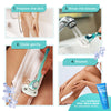 LetsShave Evior 6 Razor Blade Refills for Women (Pack of 2) | Mid-Flex Blades & Dual Moisture Bar infused with Aloe vera & Avacado | Bikini Area & Full Body Hair Removal Razor