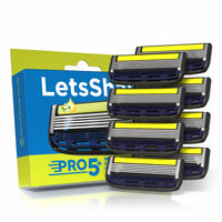 LetsShave Pro 5 Shaving Razor Blade for Men (pack of 8)