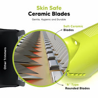 LetsShave Waterproof Body Groomer for Men | Skin-Safe Ceramic Blades & LED Spotlight 350 gm