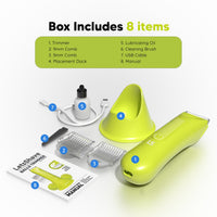 LetsShave Waterproof Body Groomer for Men | Skin-Safe Ceramic Blades & LED Spotlight 350 gm