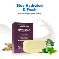 LetsShave Hydrating Bath Soap with Pomegranate & Grape Seed Extract (120g x 6), Pack of 4 + 2 Free Soaps 750 gm
