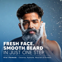 Letsshave 2-in-1 Face & Beard Wash for Men (250ml) | Gentle Cleanser with Pomegranate, Grape Seed & Aloe 250 ml