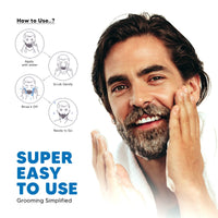 Letsshave 2-in-1 Face & Beard Wash for Men (250ml) | Gentle Cleanser with Pomegranate, Grape Seed & Aloe 250 ml