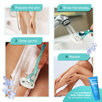 LetsShave Evior 6 Shaving Razor for Women | Mid-Flex Blades & Dual Moisture Bar infused with Aloe vera & Avacado | Smooth & Safe | Full-Body Hair Removal - Bikini, Arms, Legs & Sensitive Areas 1 Piece